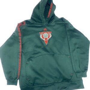 Adidas NBA Milwaukee Bucks Green and Red Hoodie